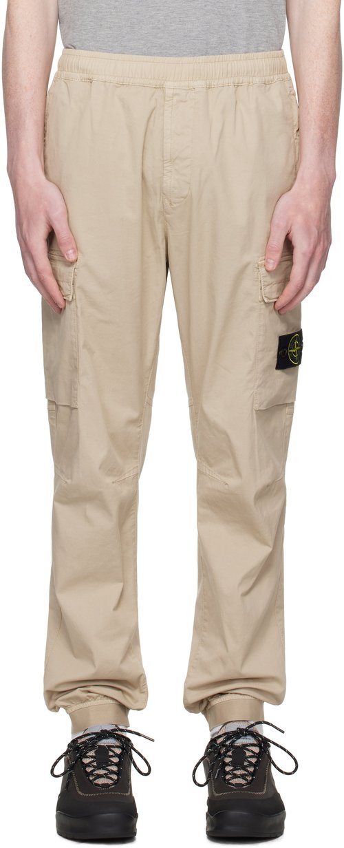 Stone Island Beige 3100031 Tela Paracadute Cargo Pants - V009A Desert - K2S153100031S0010