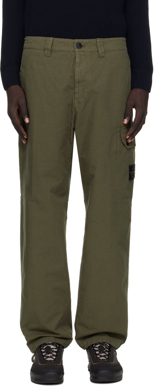 Stone Island Black 3100011 Organic Cotton Ripstop Cargo Pants - V0029 Black - K2S153100011S0211