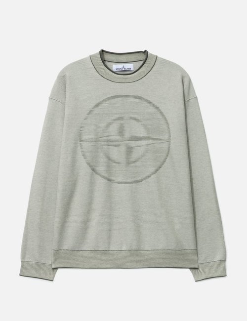 Stone Island Blurred Emblem Knit Sweater - Musk