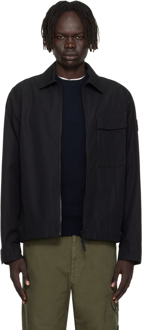 Stone Island Brown 1200018 Weatherproof Cotton Canvas Overshirt - V0070 Dark Brown - K2S151200018S00F1