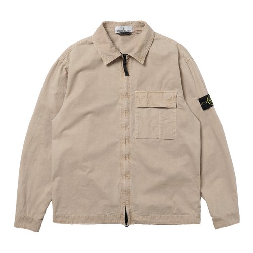 Stone Island Brushed Organic Cotton Canvas Effect Overshirt Desert - L1S151200008S00WN-V019A