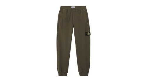 Stone Island Brushed Organic Cotton Fleece 6200012 Sweatpant - Military Green - 6200012
