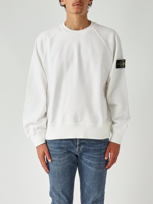 Stone Island Brushed Organic Cotton Fleece. Oversize. Felpa Girocollo In Cotone Biologico Garzato. Modello Tinto Sweatshirt - K2S156100022S0A20V0001