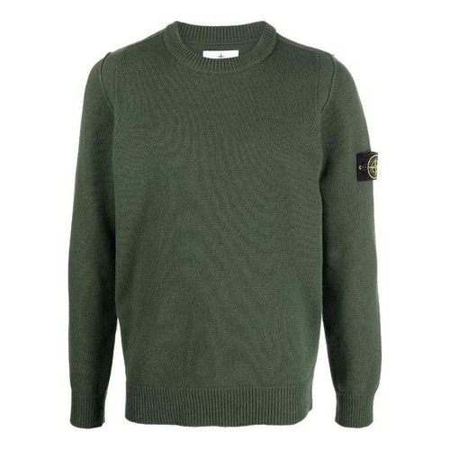 Stone Island Classic Badge Sweater - Green - 7715508A3-V0058