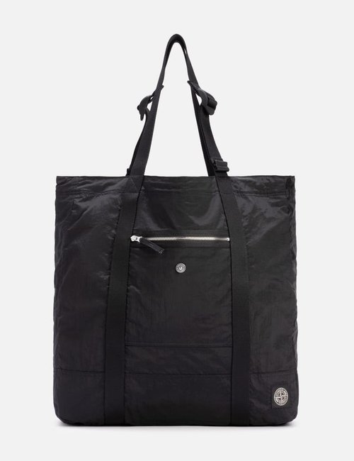 Stone Island Coated Nylon Metal Tote Bag - Black