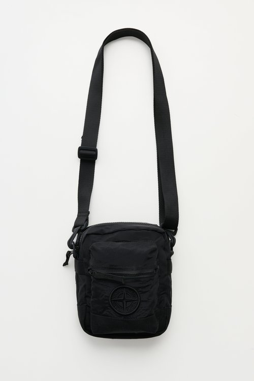 Stone Island Compass Motif Crossbody Bag - Black - K1S159200908S0076V0029