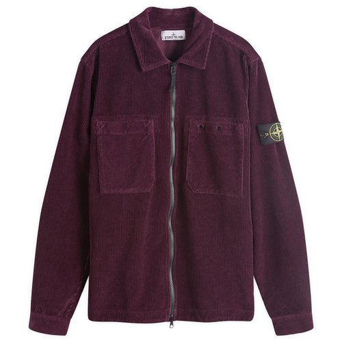 Stone Island Corduroy Overshirt - Dark Burgundy - 811511604-V0011