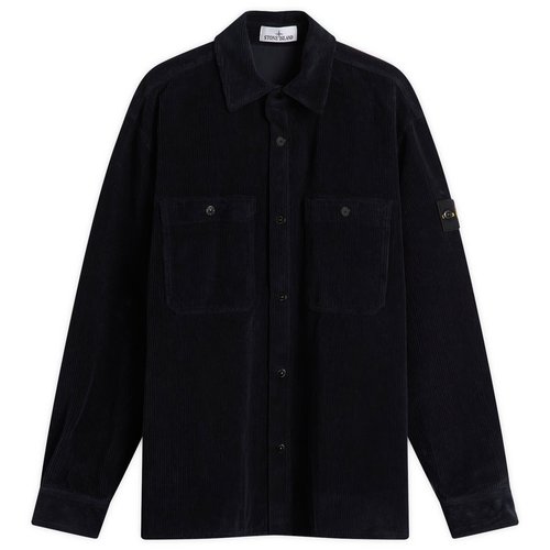 Stone Island Corduroy Overshirt - Navy Blue - K2S151200012-V0020