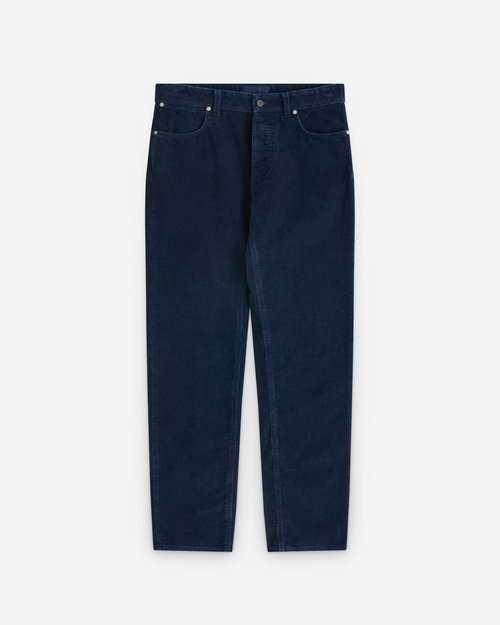Stone Island Corduroy Straight Leg Trousers - Indigo - K2S15J100005S0J10-V0021