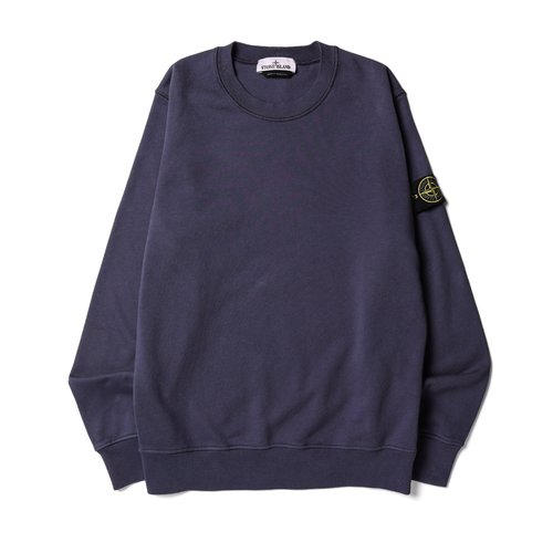 Stone Island Cotton Fleece Crewneck Sweatshirt Ink Blue - 63051_V0026
