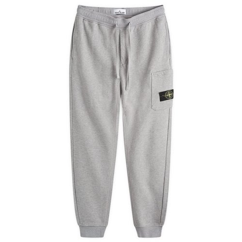 Stone Island Cotton Fleece Garment Dyed Pocket Jogger - Melange Grey - 811564551-A0M64