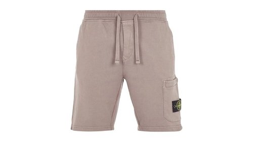 Stone Island Felpa Bermuda Shorts - Dove - 801564651-V0092