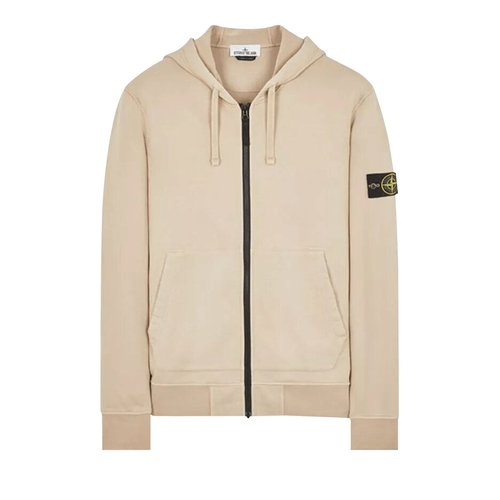Stone Island Felpa Zipped Hoodie - Tan - 101564251-V0092