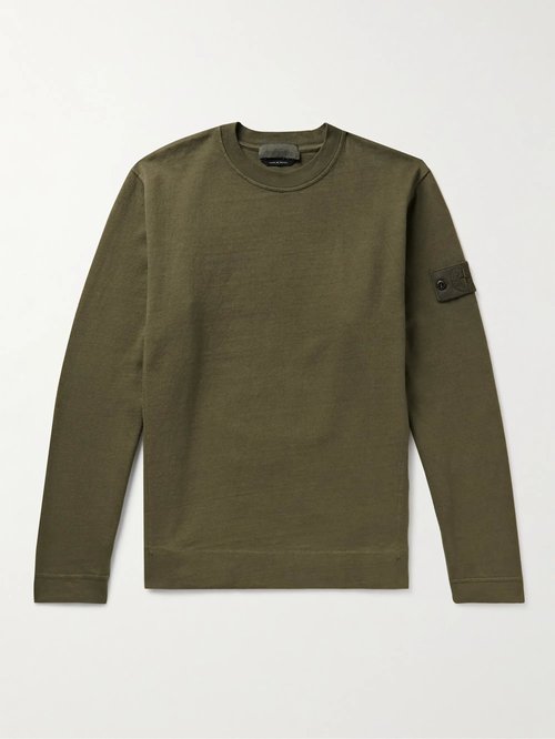 Stone Island Ghost Logo-Appliquéd Cotton-Jersey Sweatshirt - V0054 - 7815611F3