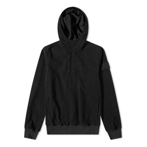 Stone Island Ghost Popover Hoodie - Black - 7515667F3-V0029