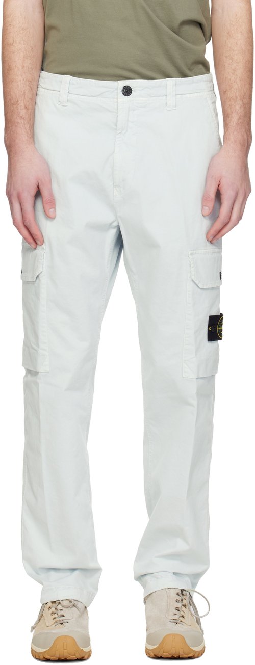 Stone Island Gray 3100011 Organic Broken Twill Old Effect Cargo Pants - V0165 Charcoal - L1S153100011S0004