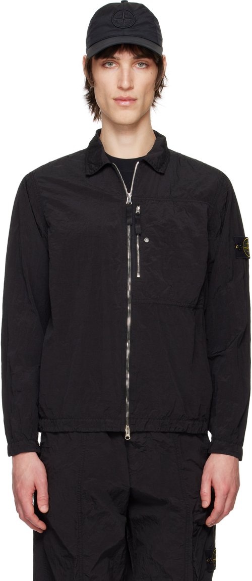 Stone Island Gray Regenerated Nylon Metal ECONYL Overshirt - V0061 Pearl Grey - K1S151200005S0019