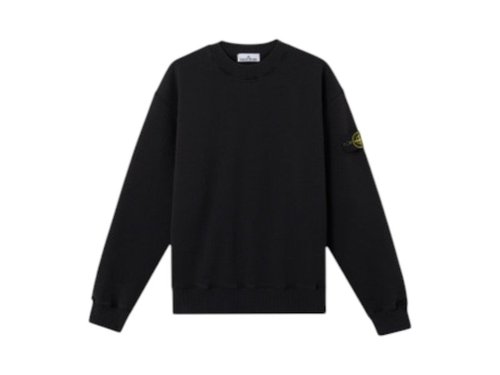Stone Island Heavy Fleece 53% Organic Cotton Crewneck Sweatshirt - Black - K2S156100021-S0210-V0029