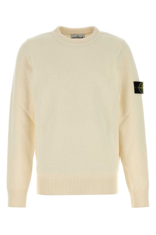 Stone Island Ivory Wool Blend Sweater - 5100072A3-V0093