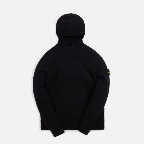 Stone Island Lambswool Naslan Hood Sweater - Black - 7515530A3-V0029
