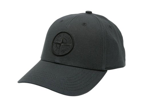 Stone Island Logo Baseball Cap - Black - 9100996-S0065-V0029