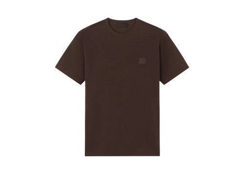 Stone Island Logo Patch Cotton T-Shirt - Dark Brown - K2S152100034S0F11V0070
