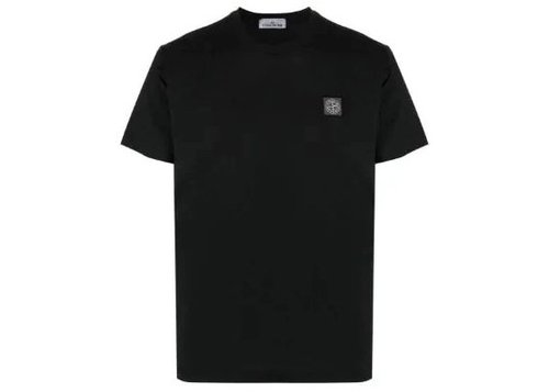 Stone Island Pisato Effect Logo Patch T-shirt 'Black