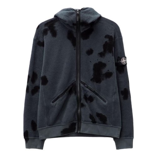 Stone Island Logo Sleeve Zip Jacket - Grey - 7915658E4-V0062