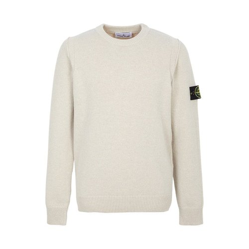 Stone Island Logo Sweater - Beige - K2S155100072S00A3-V009A