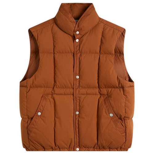 Stone Island Marina Cotton Nylon Tela Down Vest - Tobacco - K2S15G100011-V0071
