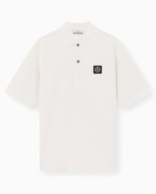 Stone Island Micro Stitch Knit Polo - Ivory - L1S155100030-V0093