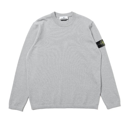 Stone Island Micro Stitched Soft Organic Cotton Crewneck Sweatshirt Melange Pearl Grey - 5100023S01B2-V0M61