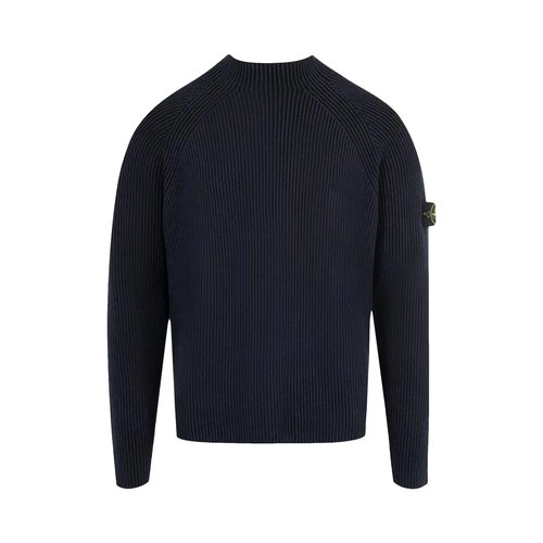 Stone Island Mock Neck Sweater With Vanisé Rib Texture - 5100023S00L7V0020