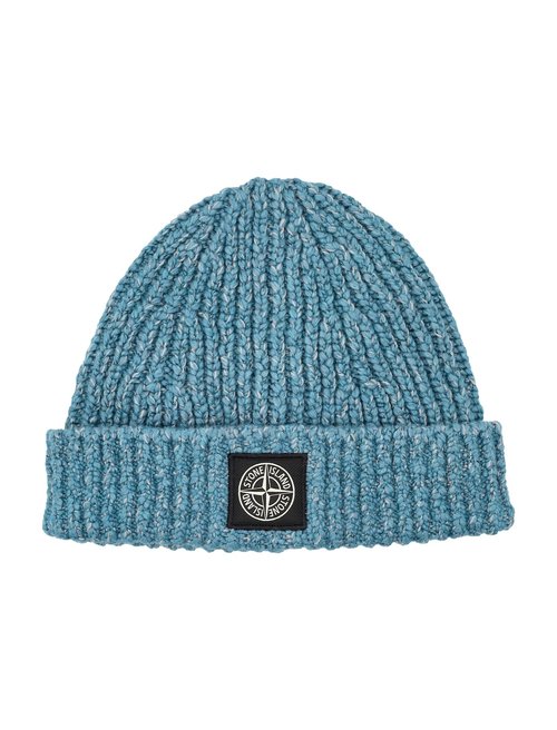 Stone Island Mouliné Wool Beanie With Compass Logo - S15N100014S00N1V0M57