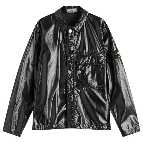 Stone Island Mussola Gommata-TC Shirt Jacket - Black - K1S151200001-V0029