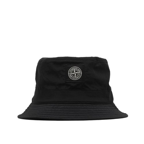 Stone Island Nylon Metal ECONYL Regenerated Bucket Hat Black - 99376_V0029