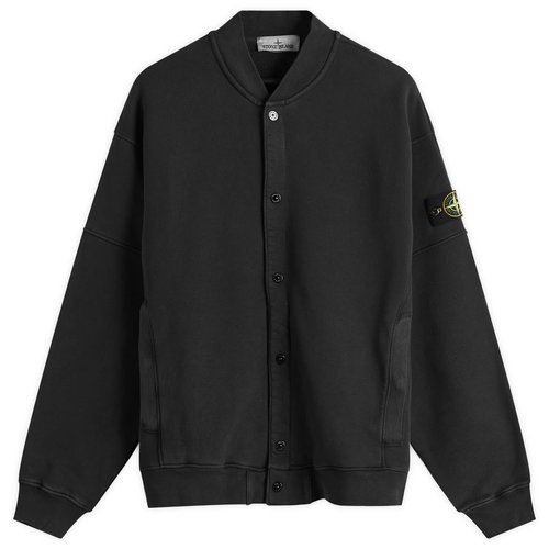 Stone Island Old Effect Fleece Bomber Jacket - Black - K1S156100034-V0129