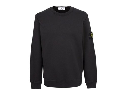 Stone Island Organic Cotton Fleece Crewneck Sweatshirt - Black - K2S156100060S0051-V0029