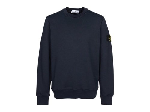 Stone Island Organic Cotton Fleece Crewneck Sweatshirt - Navy Blue - K2S156100060S0051-V0020