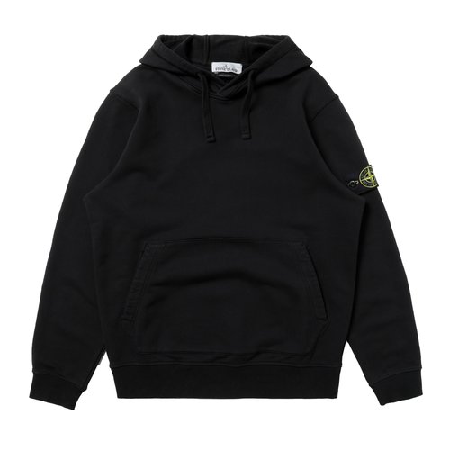 Stone Island Organic Cotton Fleece Hooded Sweatshirt Black - L1S156100062S0051-V0029