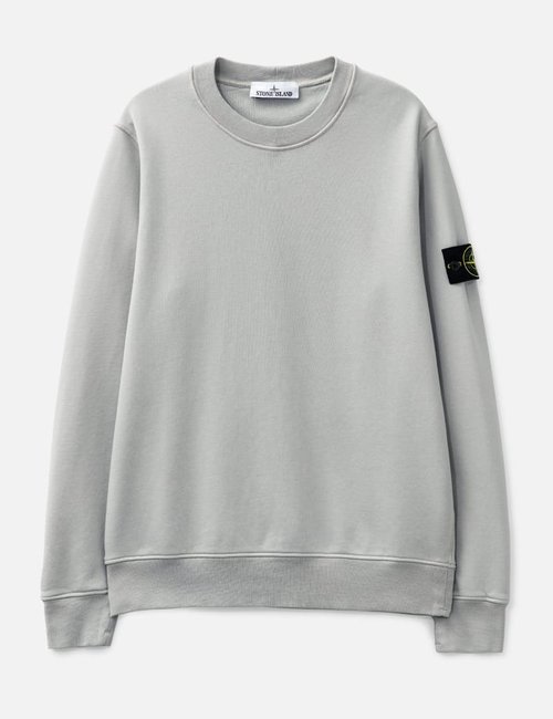 Stone Island Organic Cotton Fleece Sweatshirt - Pearl Gray