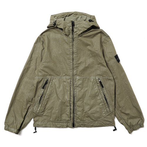 Stone Island Organic-Look Nylon Panama-TC Jacket Military Green - L1S154100053S0029-V0029