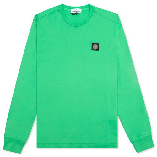 Stone Island Patch Logo L/S Tee - Green - MO751522713V0050