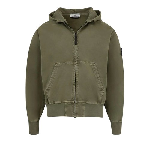 Stone Island Patch Logo Zip Hoodie - 6100017S0184V0154