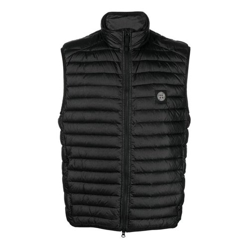 Stone Island Patch Nylon Down Vest - Black - 7715G0224-V0029