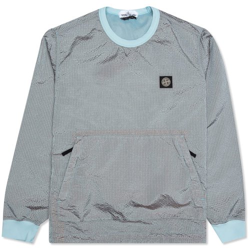 Stone Island Poly-Colour Frame-TC Crewneck Sweatshirt - Aqua - MO731562434V0044
