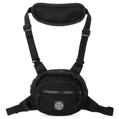 Stone Island Polyurethane Bumbag - Black - MO721590779V0029
