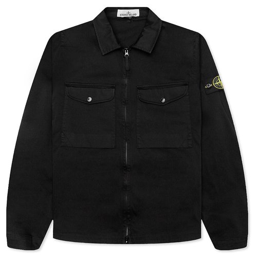 Stone Island Regular Fit Overshirt - Black - 801510812-V0029