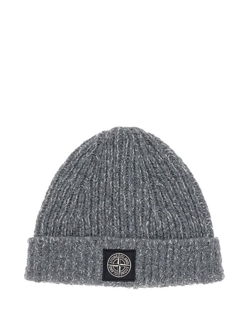 Stone Island Ribbed Beanie With Patch - N100014S00N1V0M6B