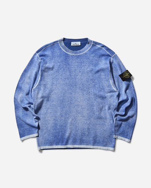 Stone Island s Raw Hand Light Organic Cotton Sweater Blue Marine 